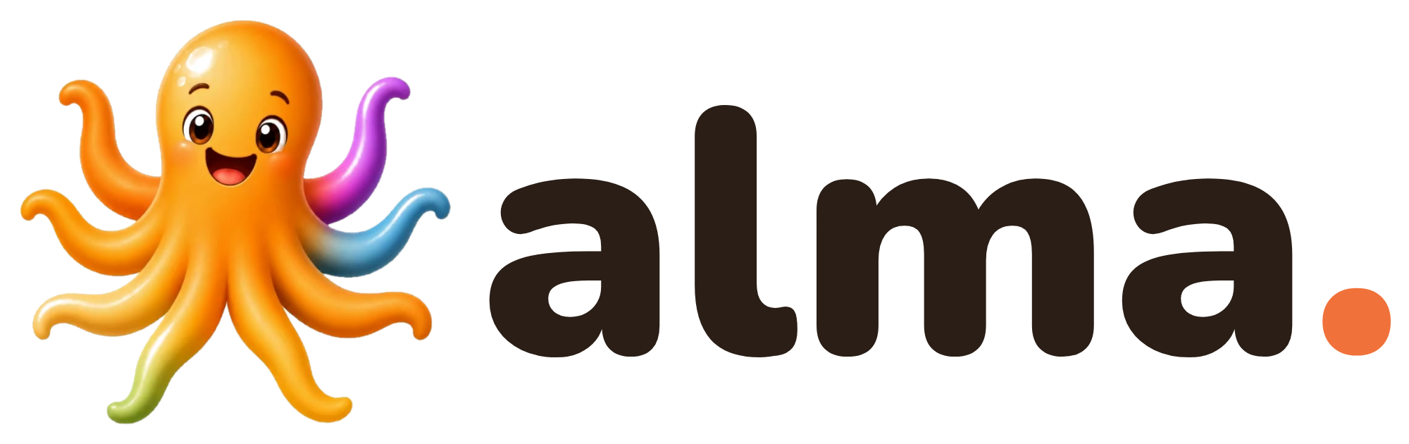 Alma Logo mit der Alma-Figur